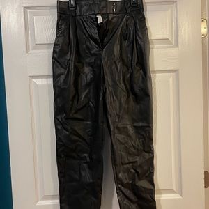 Faux leather pants